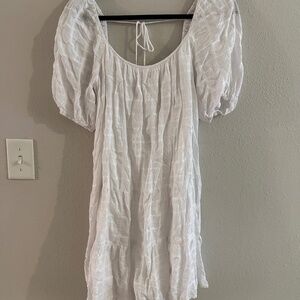 A9 - 487 Impressions Love Stich Small White Lattice Dress